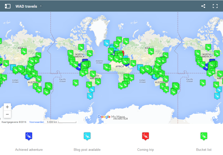 World Dive Map